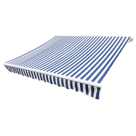 Vidaxl vervangingsdoek voor luifel 500x300 cm polyester blauw en wit