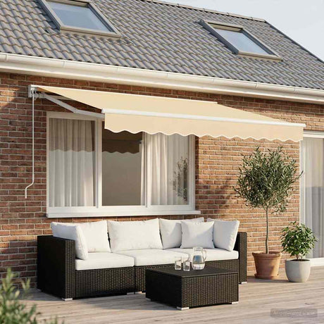 Vidaxl vervangingsdoek voor luifel 350x250 cm polyester crèmekleurig
