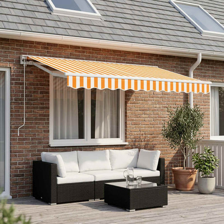 Vidaxl vervangingsdoek voor luifel 350x250 cm polyester oranje en wit