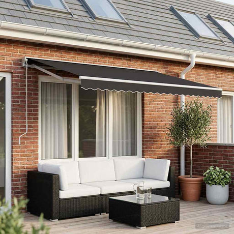Vidaxl vervangingsdoek voor luifel 600x300 cm polyester grijs