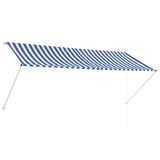 Vidaxl Luifel Extendible 300x150 cm azul y blanco