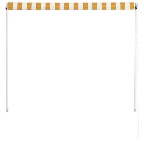 Vidaxl luifel uittrekbaar 150x150 cm geel en wit