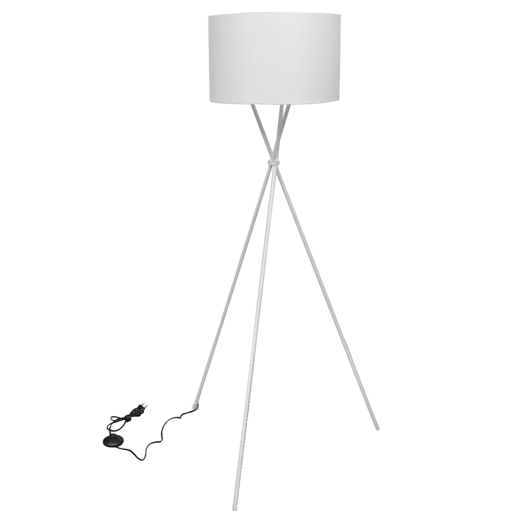 Vidaxl vloerlamp inclusief lampenkap 139 cm wit