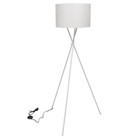 Vidaxl vloerlamp inclusief lampenkap 139 cm wit