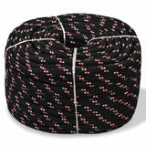 Vidaxl boot touw 18 mm 50 m polypropyleen zwart