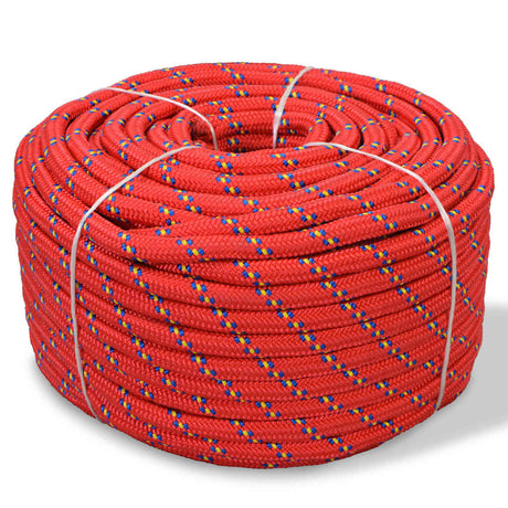 Vidaxl boot touw 10 mm 250 m polypropyleen rood