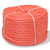 Vidaxl Rope skręcony 14 mm 250 m pomarańczowy polipropylenowy