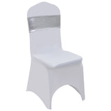 Vidaxl 25 st stoellint met diamant stretch zilver