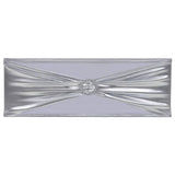 Vidaxl 25 st stoellint met diamant stretch zilver