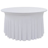 Vidaxl 2 stage de table étirement avec la jupe 120x74 cm blanc