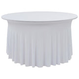 Vidaxl 2 stage de table étirement avec la jupe 180x74 cm blanc