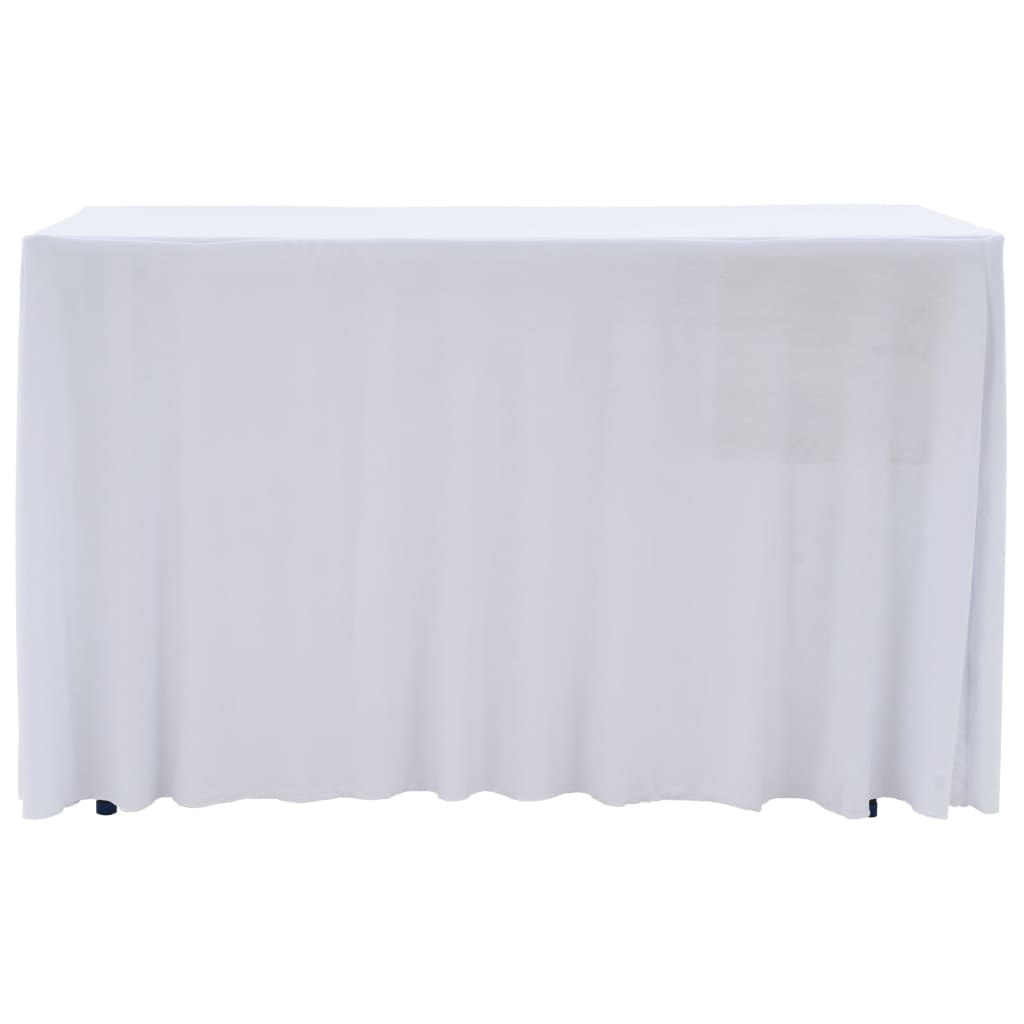 Vidaxl 2 Coperture da tavolo Slimi con gonna 120x60.5x74 cm bianco