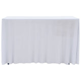 Vidaxl 2 Coperture da tavolo Slimi con gonna 120x60.5x74 cm bianco