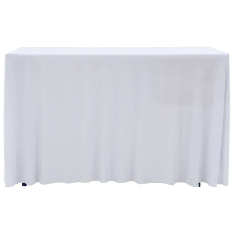 Vidaxl 2 Coperture da tavolo Stretch with Skirt 183x76x74 cm bianco