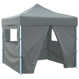 Vidaxl folding tent pop-up with 4 side walls 3x3 m anthracite