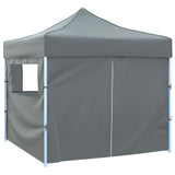 Vidaxl folding tent pop-up with 4 side walls 3x3 m anthracite