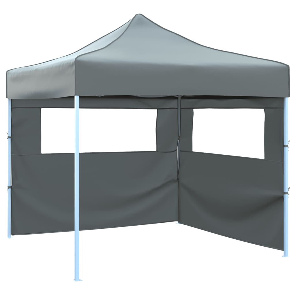 Vidaxl Pliant tente pop-up avec 2 parois latérales 3x3 m anthracite