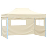 Vidaxl vouwtent met 3 wanden 3x4,5 m crème