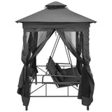 Vidaxl Swing pour l'extérieur avec toit 220x160x240 cm anthracite en acier