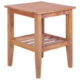 Vidaxl salontafel vierkant 40x40x50 cm massief teakhout
