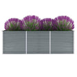 Vidaxl plantenbak verhoogd 240x80x77 cm gegalvaniseerd staal grijs