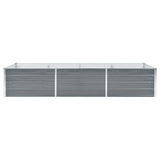 Vidaxl plantenbak verhoogd 240x80x45 cm gegalvaniseerd staal grijs