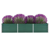 Vidaxl Planter agefouert 240x80x45 cm galvaniséiert Stahl gréng