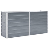 Vidaxl plantenbak verhoogd 160x40x77 cm gegalvaniseerd staal grijs