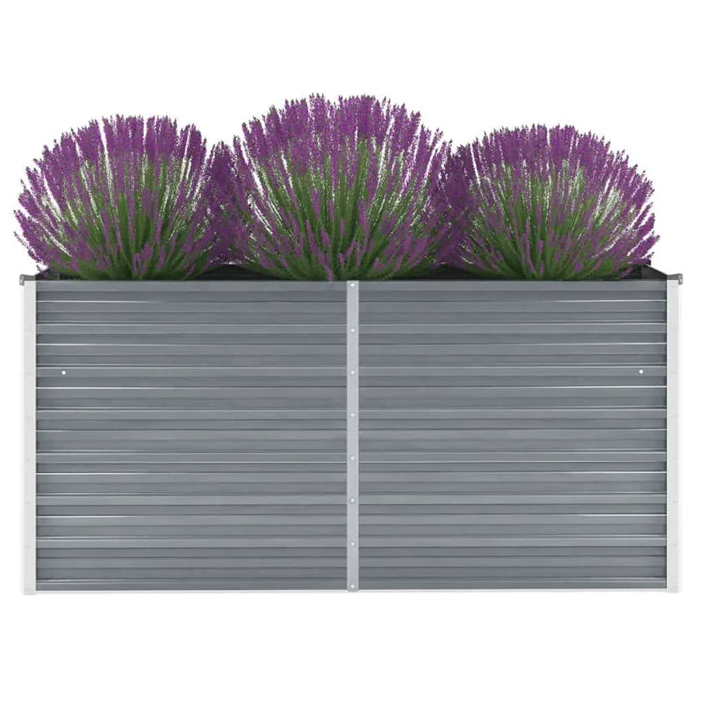 Vidaxl Planter raised 160x40x77 cm galvanized steel gray