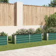 Vidaxl plantenbak verhoogd 160x40x45 cm gegalvaniseerd staal groen