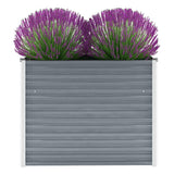 Vidaxl plantenbak verhoogd 100x40x77 cm gegalvaniseerd staal grijs