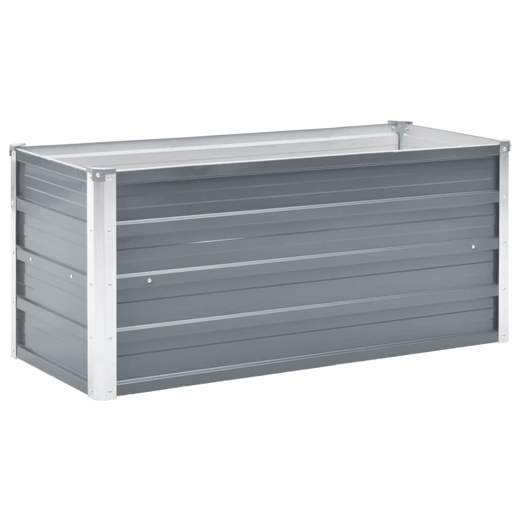 Vidaxl Planter insenté 100x40x45 cm Gray en acier galvanisé