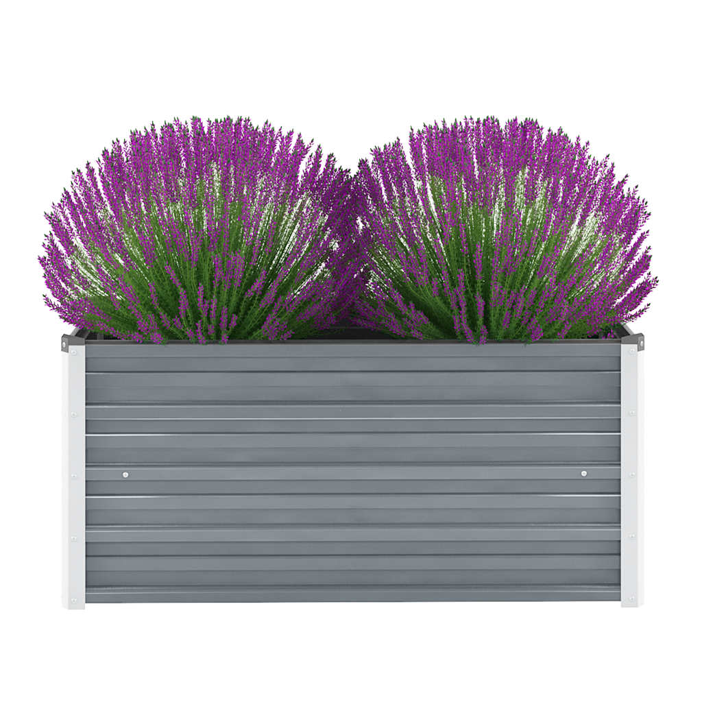 Vidaxl plantenbak verhoogd 100x40x45 cm gegalvaniseerd staal grijs