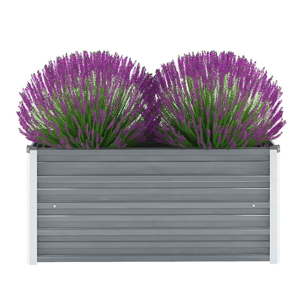 Vidaxl Planter insenté 100x40x45 cm Gray en acier galvanisé