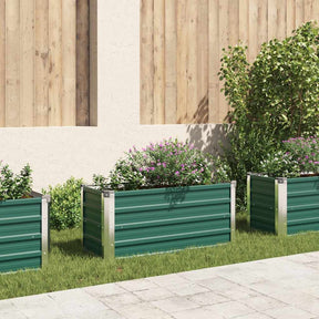 Vidaxl plantenbak verhoogd 100x40x45 cm gegalvaniseerd staal groen