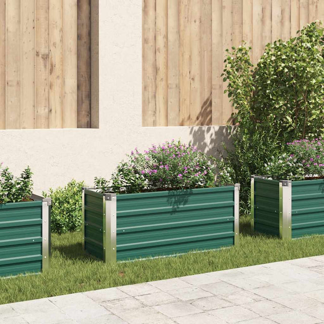 Vidaxl plantenbak verhoogd 100x40x45 cm gegalvaniseerd staal groen