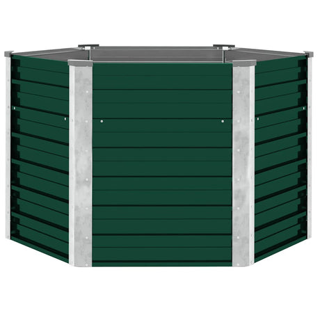 Vidaxl plantenbak verhoogd 129x129x77 cm gegalvaniseerd staal groen