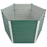 Vidaxl Planter zvedl 129x129x77 cm galvanizovanou ocelovou zelenou