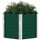 Vidaxl plantenbak verhoogd 129x129x77 cm gegalvaniseerd staal groen