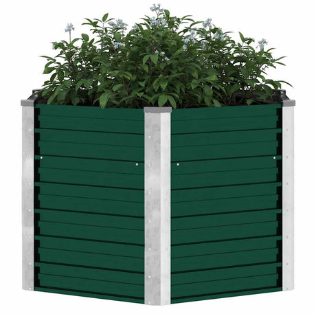Vidaxl plantenbak verhoogd 129x129x77 cm gegalvaniseerd staal groen