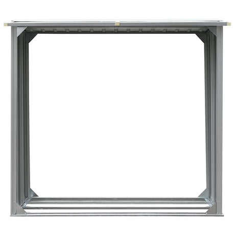 Vidaxl haardhoutschuur 172x91x154 cm gegalvaniseerd staal grijs