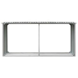 Vidaxl haardhoutschuur 330x92x153 cm gegalvaniseerd staal grijs