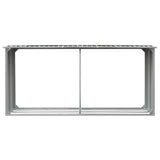 Vidaxl haardhoutschuur 330x92x153 cm gegalvaniseerd staal grijs