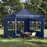 Vidaxl tentwanden met raam pe blauw 2 st