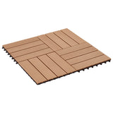 VIDAXL -Terrassenfliesen 30x30 cm 1 m² HKC Teakfarbe 11 STS