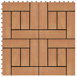 VIDAXL -Terrassenfliesen 30x30 cm 1 m² HKC Teakfarbe 11 STS