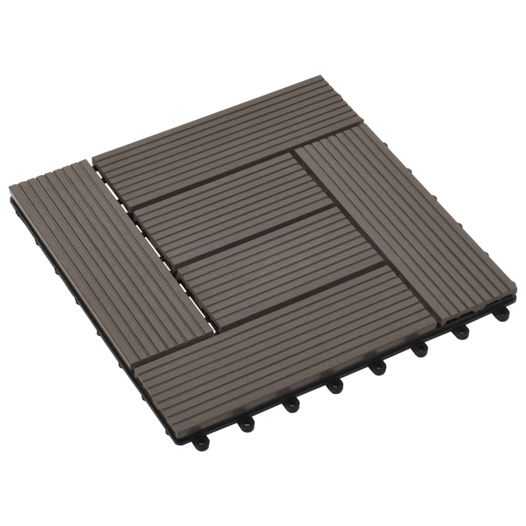 Vidaxl Terrace Płytki 30x30 cm 1 m² HKC ciemnobrązowe 11 STS