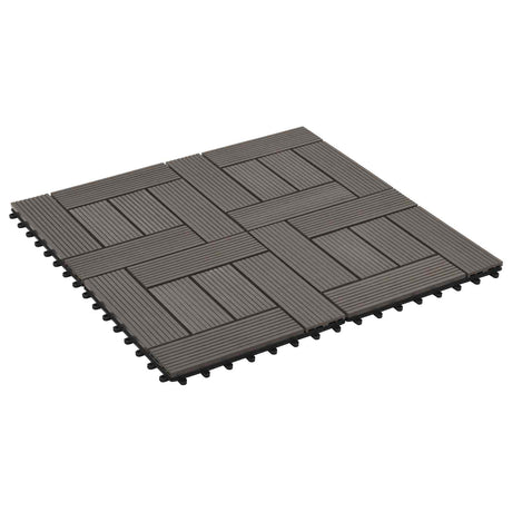 Vidaxl terras tegel 11 st donkerbruin 30 x 30 cm wpc