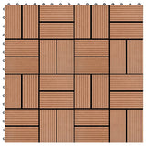 Vidaxl 11 st terrastegel 30x30 cm 1 m² hkc bruin