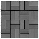 Vidaxl Terrace Tiles 30x30 cm 1 m² hkc gris 11 pcs